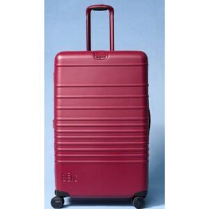 NWT Beis Medium Check-In Roller Suitcase Luggage in burgundy red